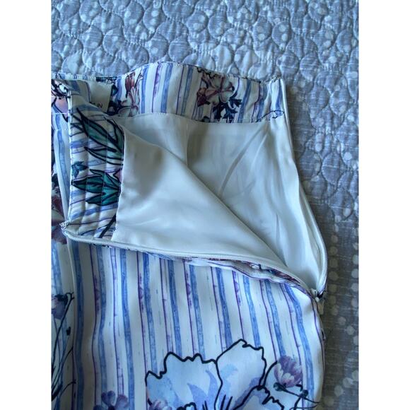 Anthropologie Greylin Wide Leg Pants Lined Stripes Floral Style KP5523A Size Med - Picture 8 of 15